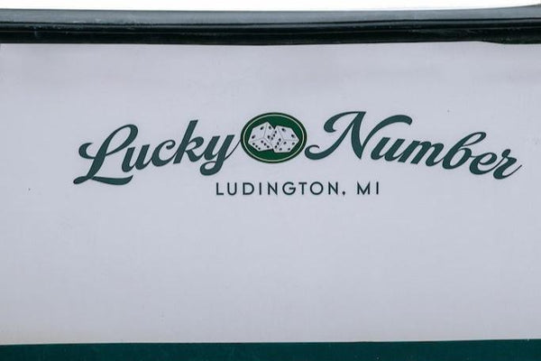 Lucky Number Boat Decal