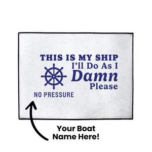 Custom This Is My Ship Dock Mat