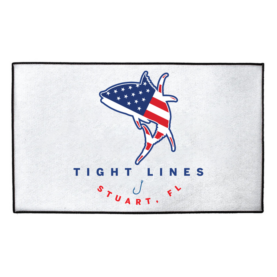 Custom Stars & Stripes Tuna Dock Mat