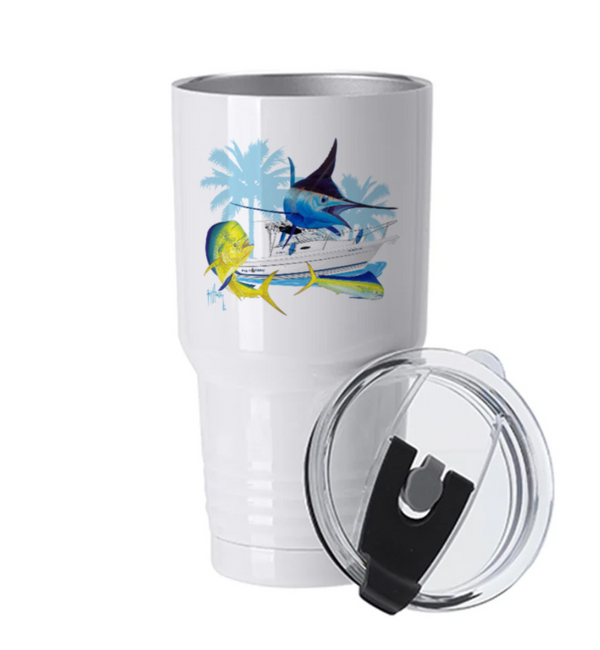 Guy Harvey Blue Marlin & Mahi Custom 30 oz XL Insulated Tumbler