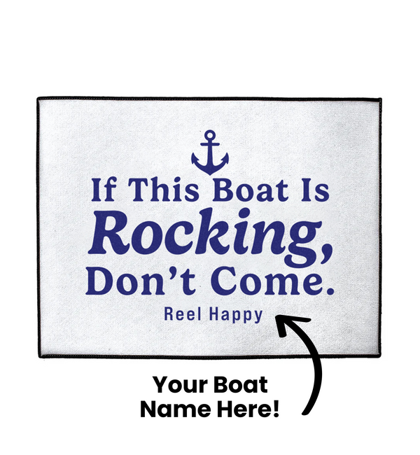 Custom This Boat Is Rocking Dock Mat