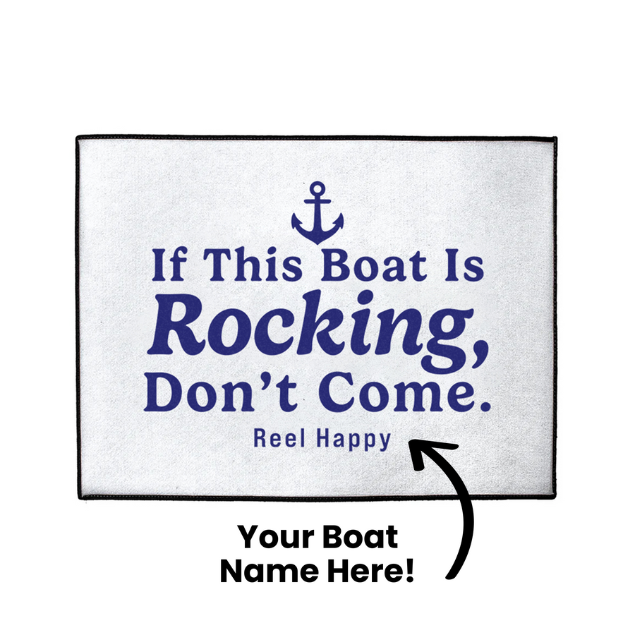 Custom This Boat Is Rocking Dock Mat