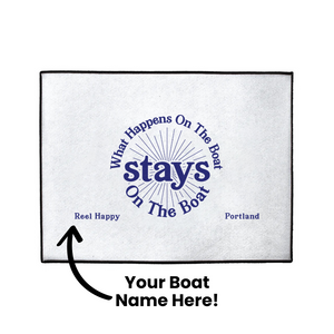 Custom What Happens On The Boat Stays On The Boat Dock Mat
