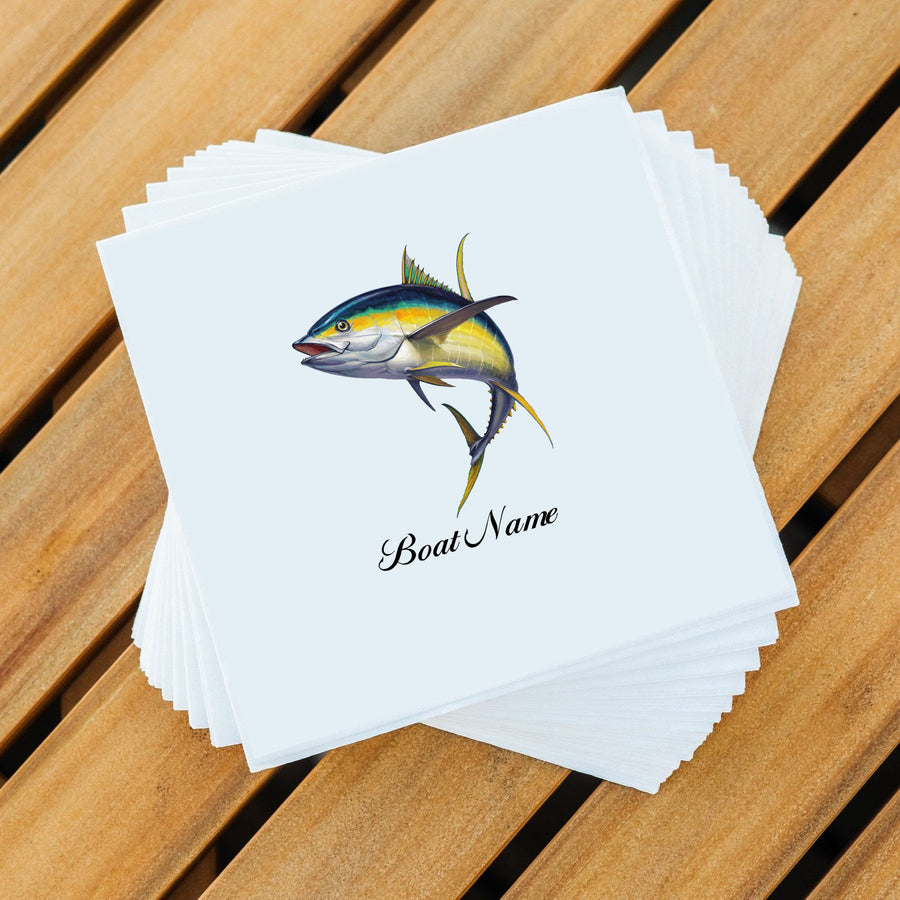 Custom Fish Graphic Cocktail Napkins