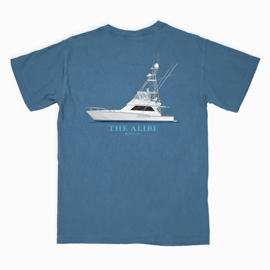 Alibi Custom Cotton Boat T-Shirts - With Front Pocket