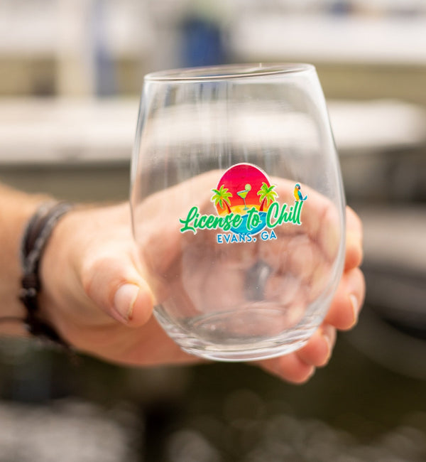 Custom Stemless Wine Glass