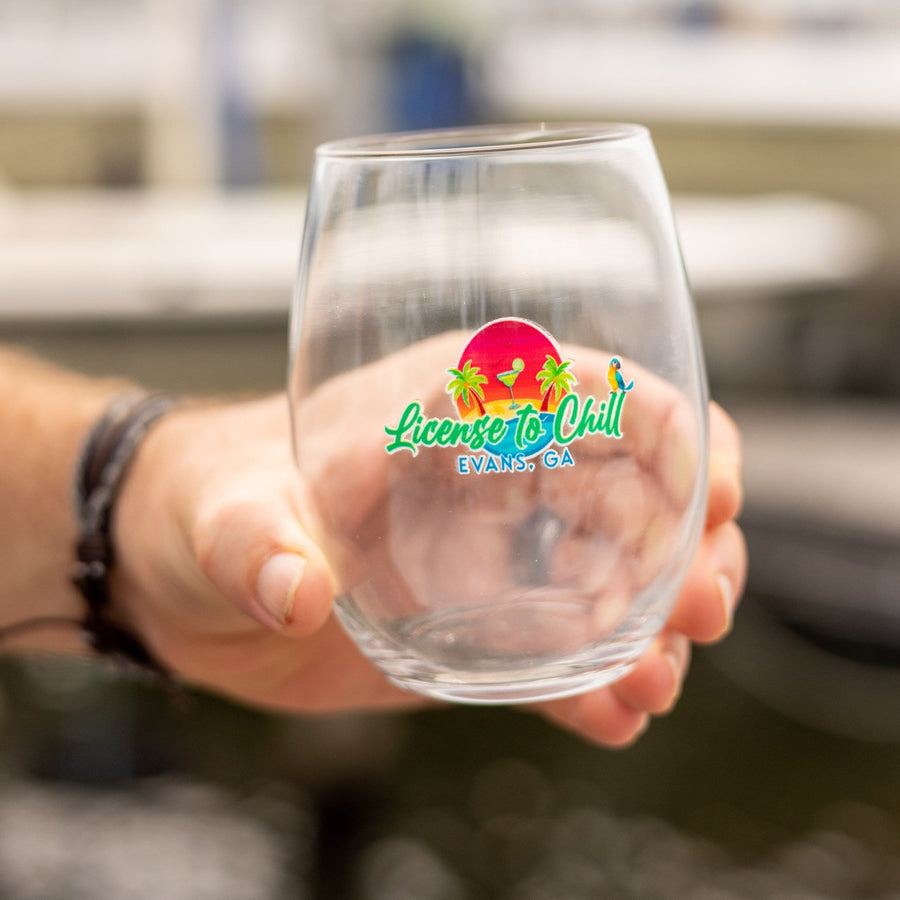 Custom Stemless Wine Glass