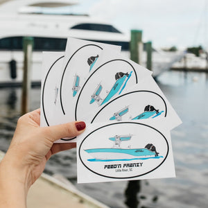 Custom Oval Boat Stickers