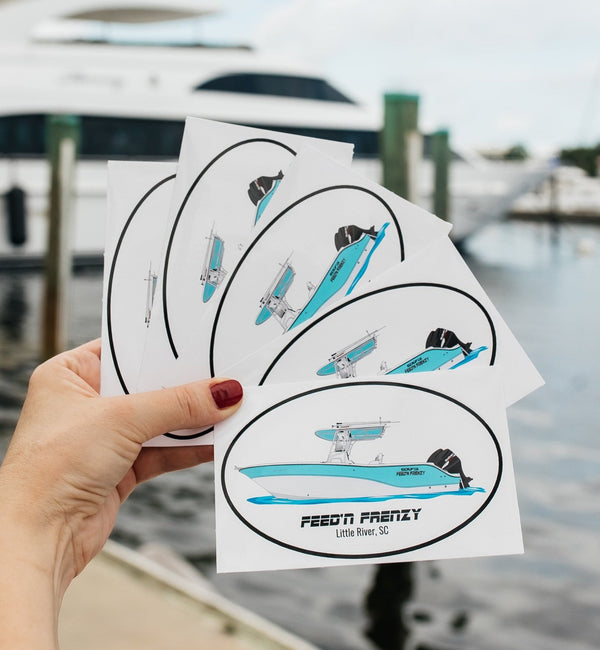 Custom Oval Boat Stickers