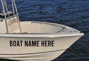 Boat Name Decal
