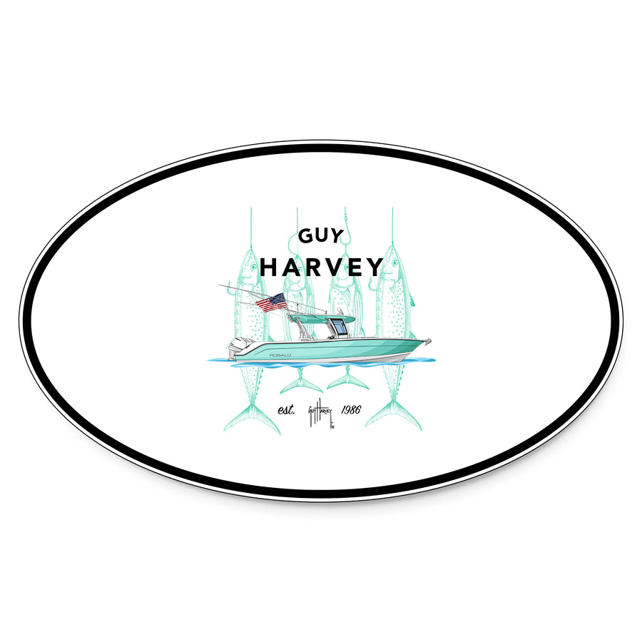 Guy Harvey Rig Masters Custom Oval Boat Stickers