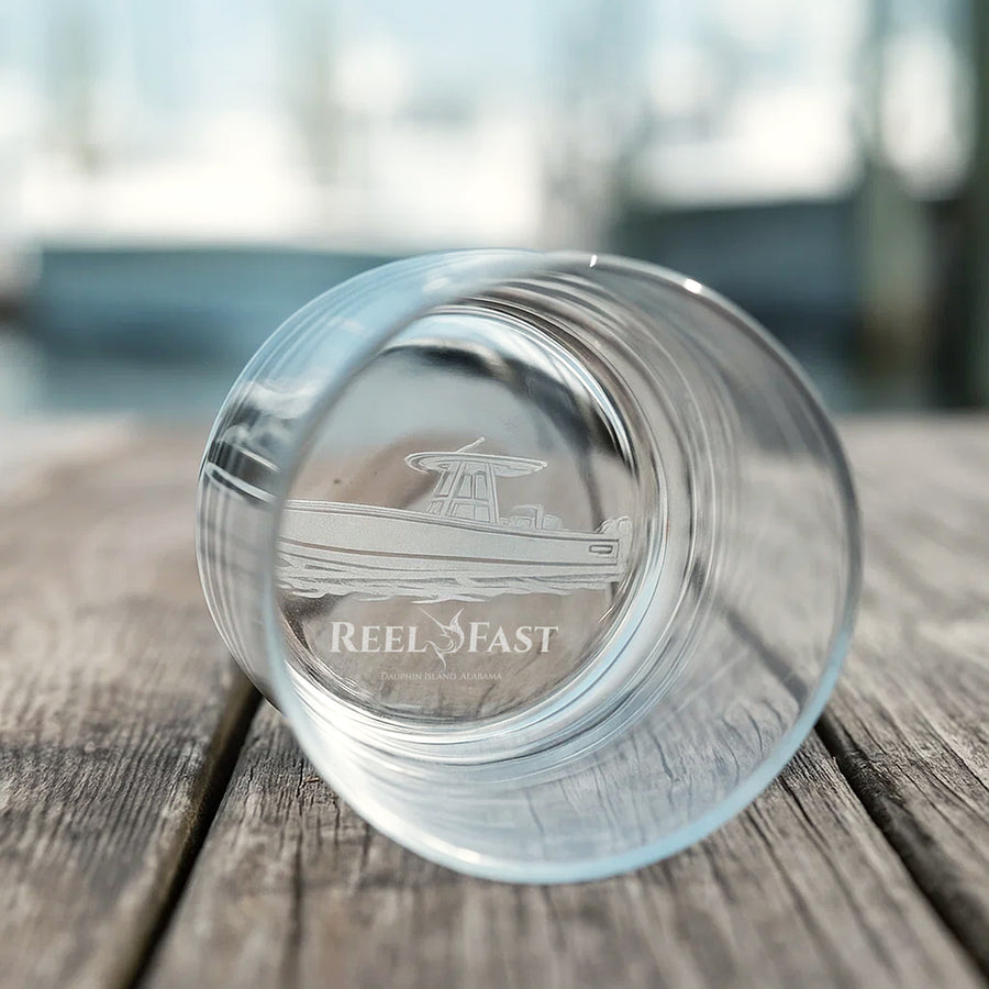 Custom Bottom Engraved Bar Glass