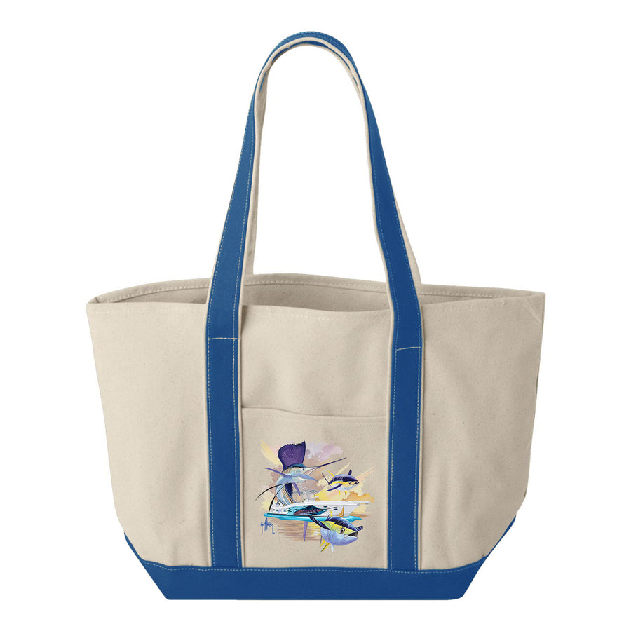 Guy Harvey Sailfish & Yellowfin Tuna Custom Boat Tote Bags