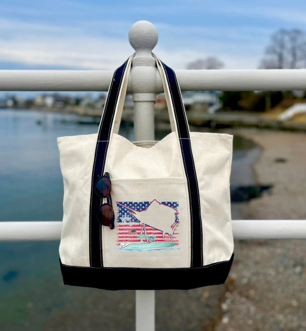 Guy Harvey Glory Sails Custom Boat Tote Bags