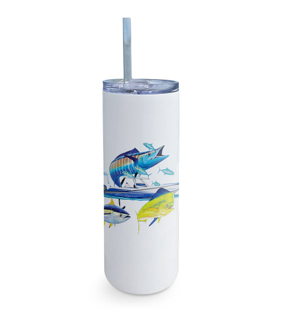 Guy Harvey Wahoo Yellowfin & Mahi Custom Skinny Tumblers