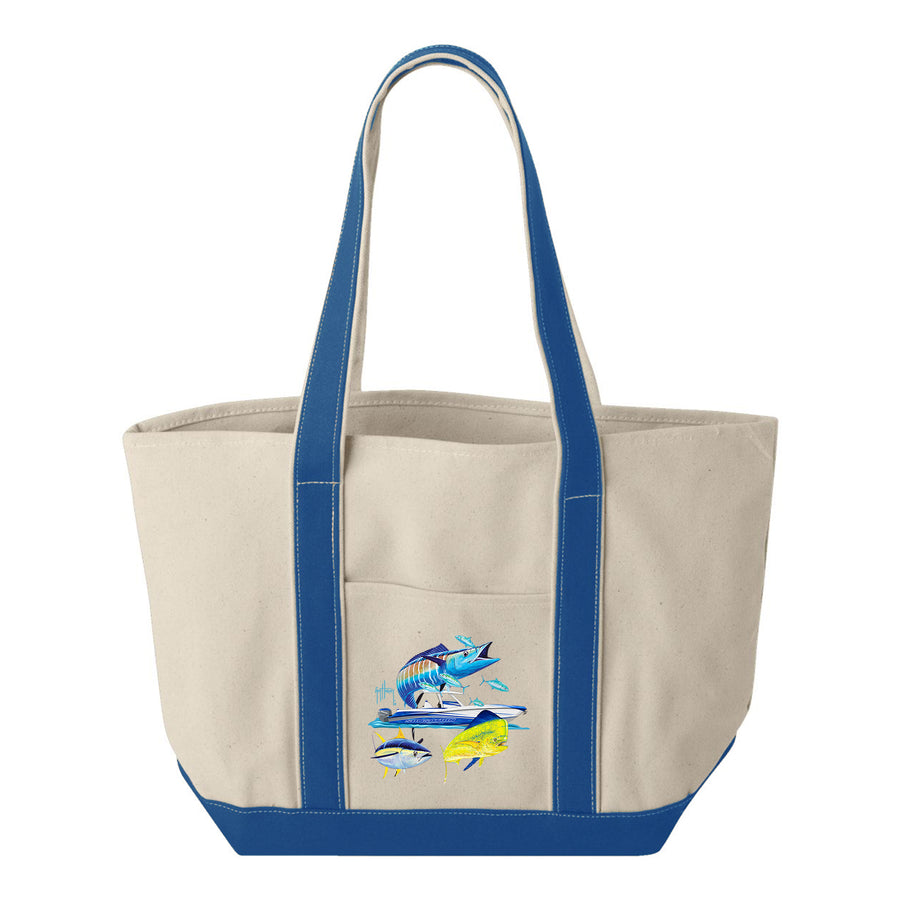 Guy Harvey Wahoo Yellowfin & Mahi Custom Boat Tote Bags