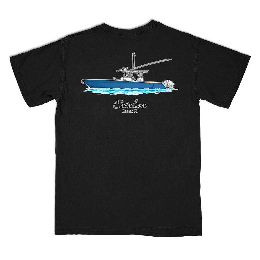 Custom Boat T-Shirts - With Front Pocket