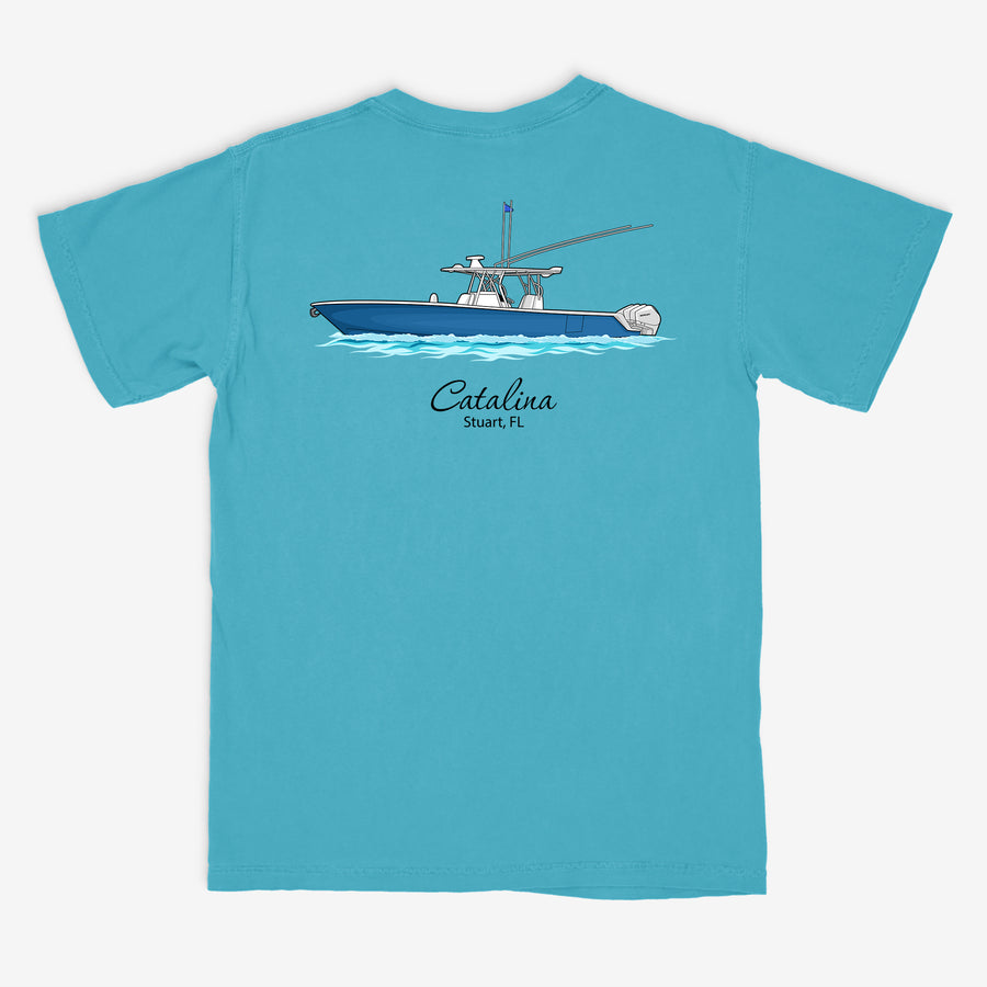 Custom Boat T-Shirts - With Front Pocket