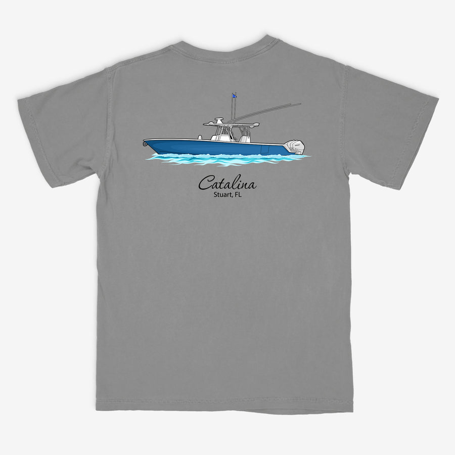 Custom Boat T-Shirts - With Front Pocket
