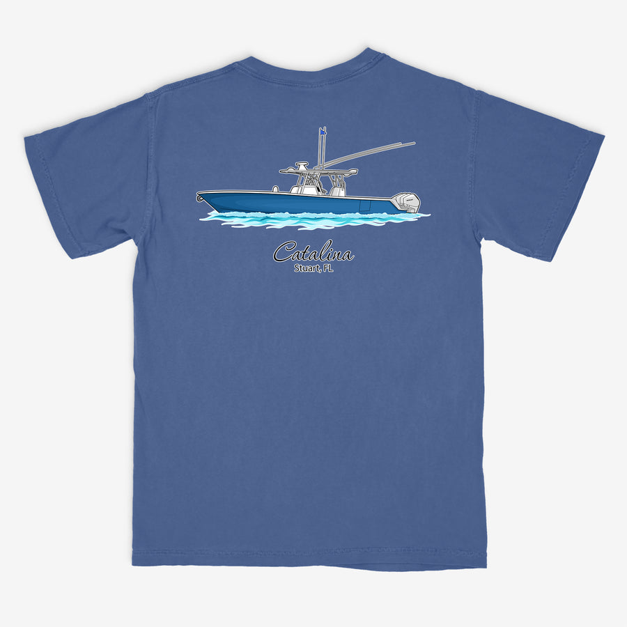 Custom Boat T-Shirts - With Front Pocket