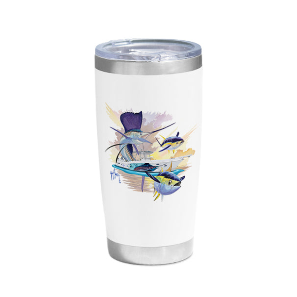 Guy Harvey Sailfish & Yellowfin Tuna Custom 20 oz. Stainless Steel Boat Tumbler