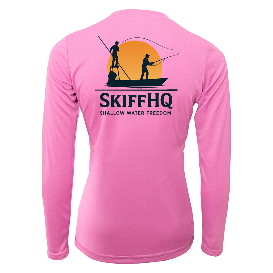 SkiffHQ Womens Dri-Fit Custom Boat Shirts - Long Sleeve