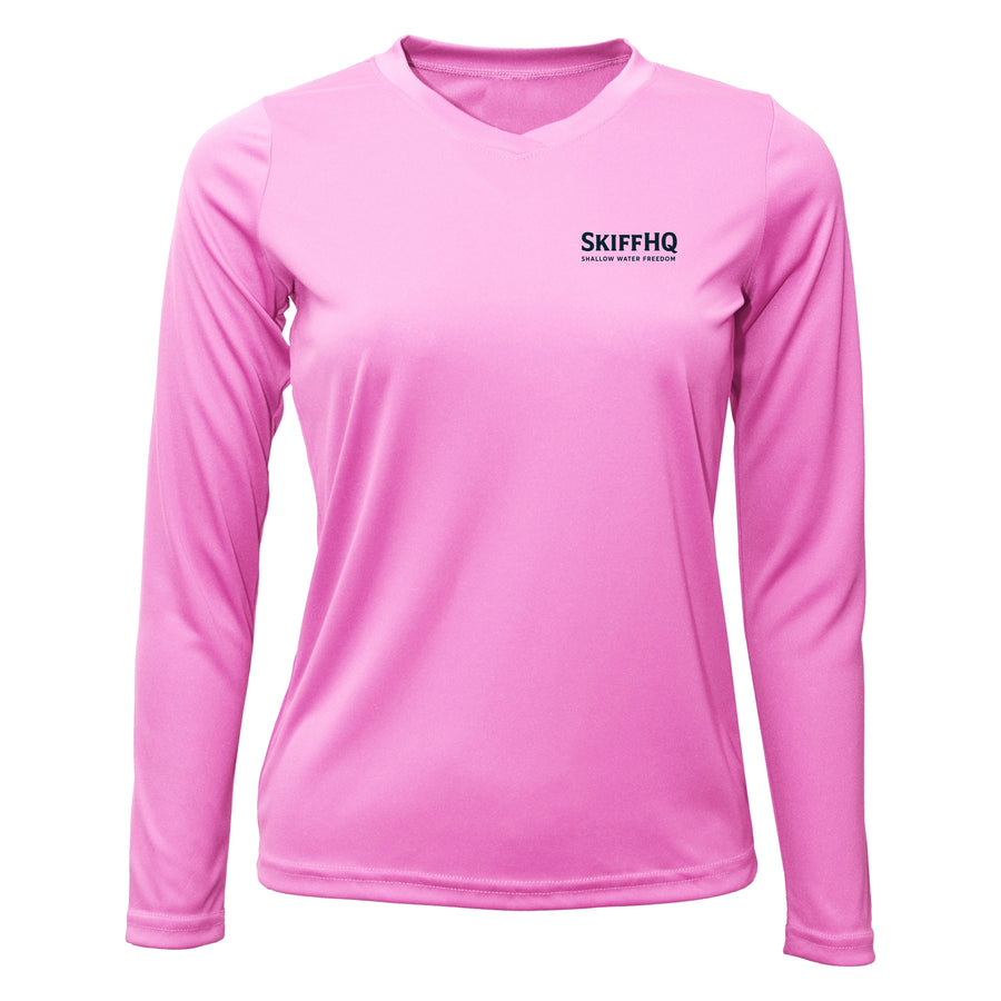 SkiffHQ Womens Dri-Fit Custom Boat Shirts - Long Sleeve