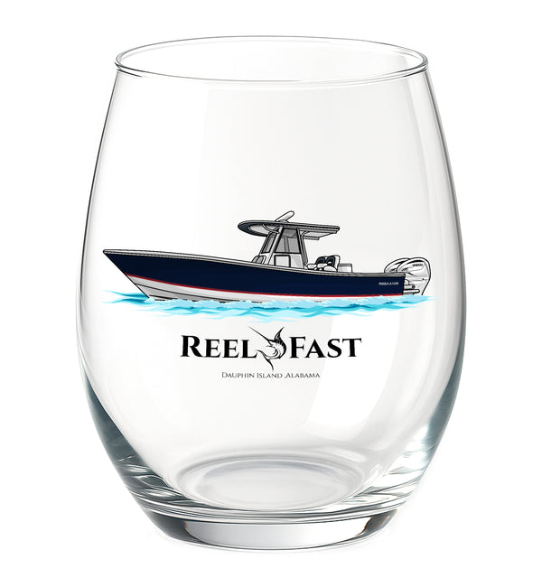 Custom Stemless Wine Glass