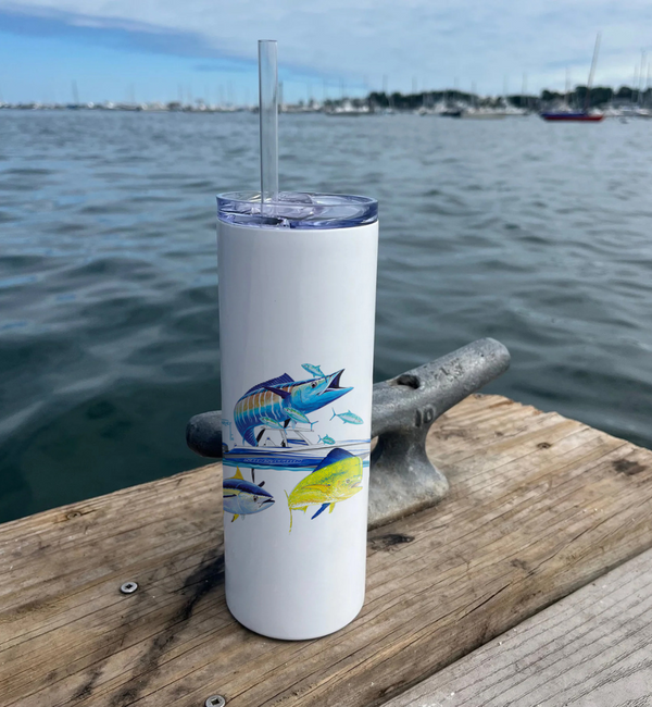 Guy Harvey Wahoo Yellowfin & Mahi Custom Skinny Tumblers