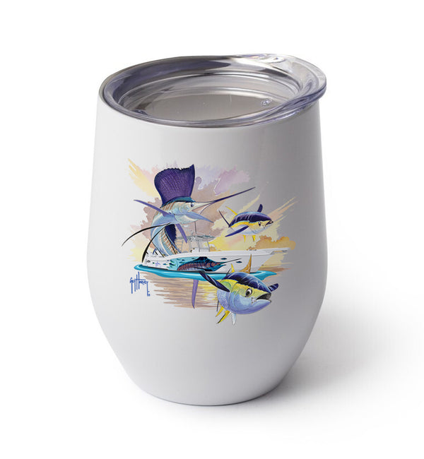 Guy Harvey Sailfish & Yellowfin Tuna Custom Wine Tumblers