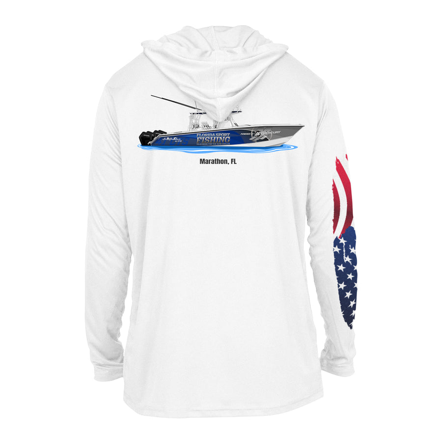 FSFTV American Flag Dri-Fit Fishing Hoodie