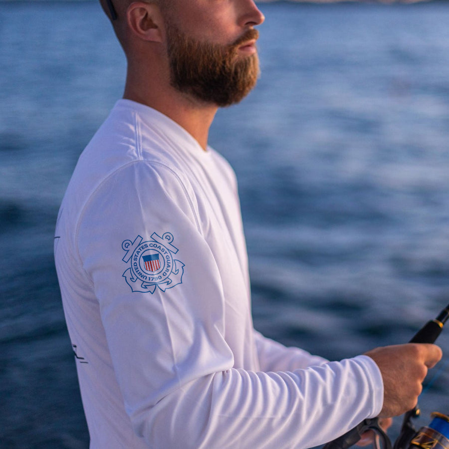 Custom Armed Forces Crest Dri-Fit Boat Shirts - Long Sleeve