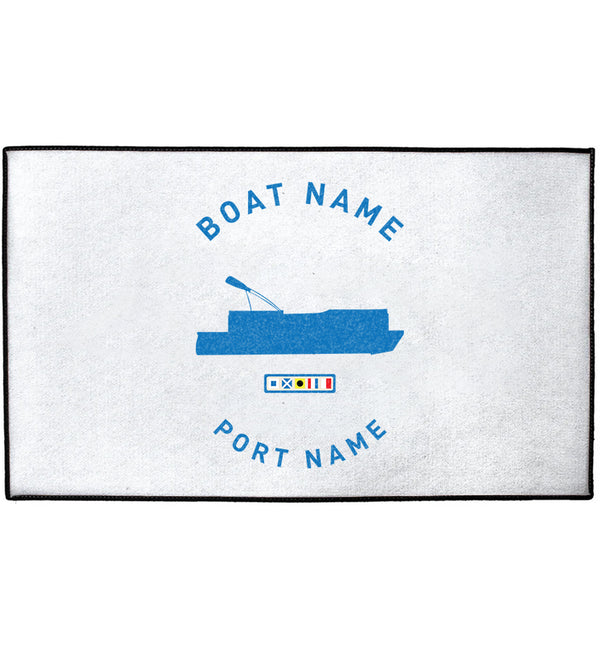 Personalized Boat Silhouette Indoor/Outdoor Dock Mat