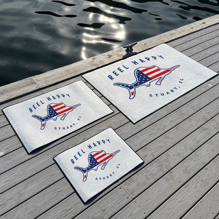 Custom Stars & Stripes Billfish Dock Mat