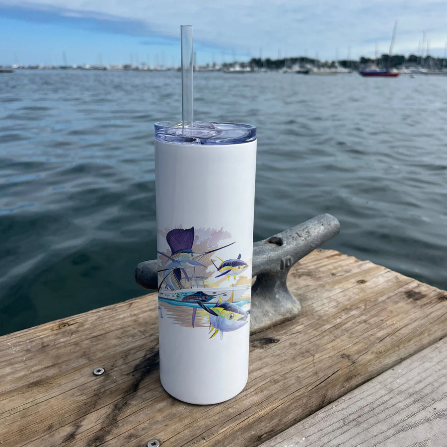 Guy Harvey Sailfish & Yellowfin Tuna Custom Skinny Tumblers