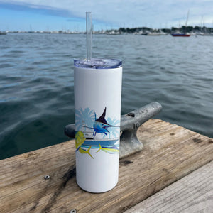 Guy Harvey Blue Marlin & Mahi Custom Skinny Tumblers