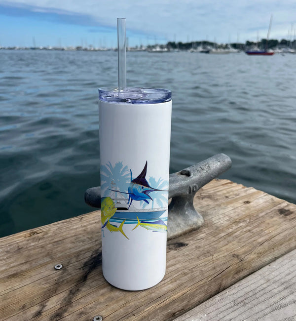 Guy Harvey Blue Marlin & Mahi Custom Skinny Tumblers