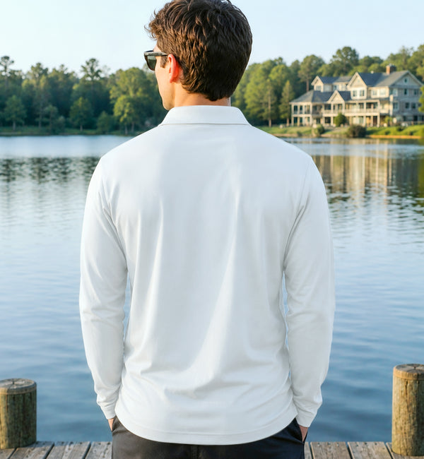 Custom Men's Performance Polos - Long Sleeve