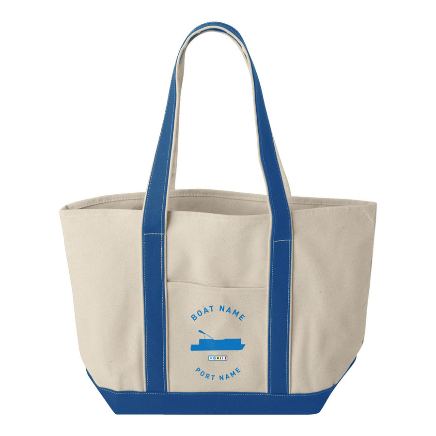 Personalized Boat Silhouette Tote Bags