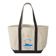 Personalized Boat Silhouette Tote Bags