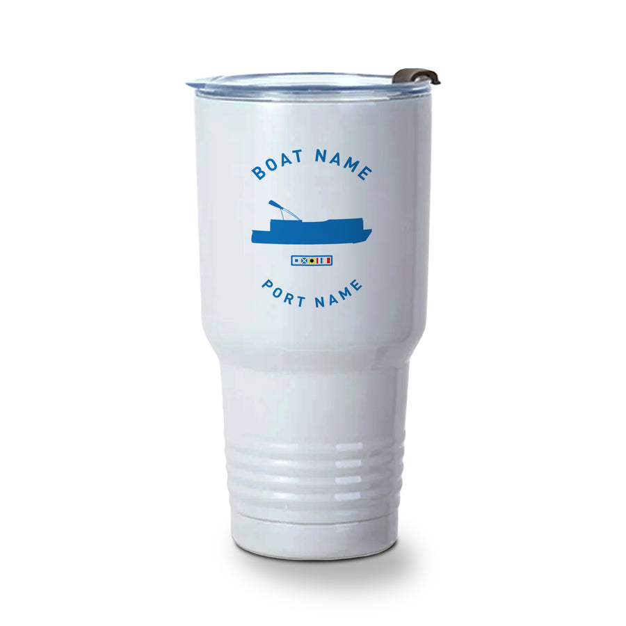 Personalized Boat Silhouette 30 oz Tumbler