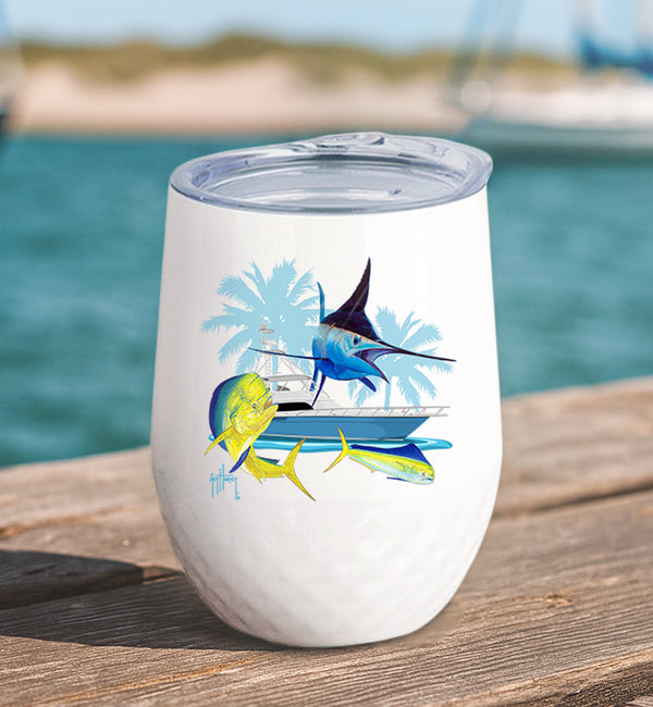 Guy Harvey Blue Marlin & Mahi Custom Wine Tumblers