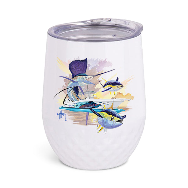 Guy Harvey Sailfish & Yellowfin Tuna Custom Wine Tumblers